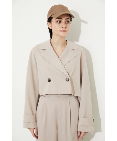 rienda（リエンダ）の「クロップドWテーラードジャケット（テーラードジャケット・レディース・ブラック/ライトグリーン/パープル/ベージュ・FREE）」の11枚目の写真