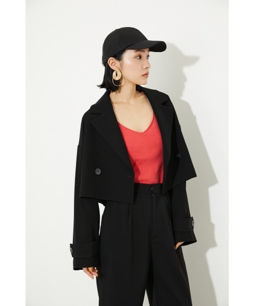 rienda（リエンダ）の「クロップドWテーラードジャケット（テーラードジャケット・レディース・ブラック/ライトグリーン/パープル/ベージュ・FREE）」の21枚目の写真