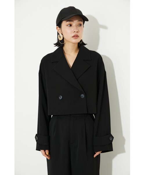 rienda（リエンダ）の「クロップドWテーラードジャケット（テーラードジャケット・レディース・ブラック/ライトグリーン/パープル/ベージュ・FREE）」の22枚目の写真