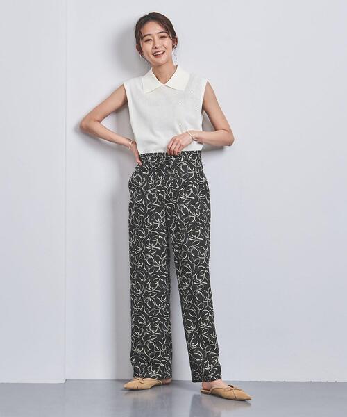 ELIN（エリン）の「＜ELIN（エリン）＞プリント パンツ（その他パンツ・レディース・ブラック・38/36）」の5枚目の写真