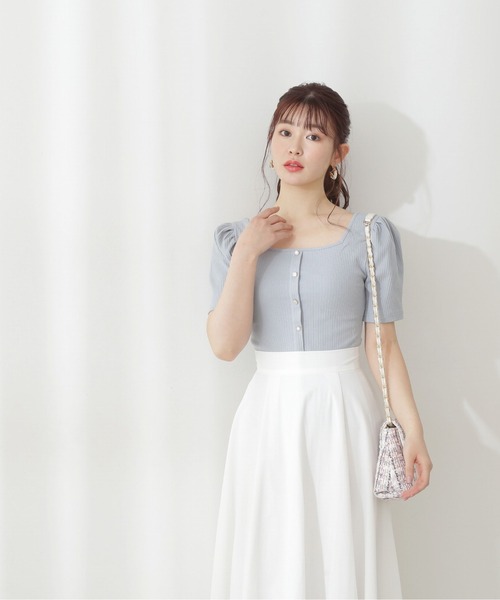 PROPORTION BODY DRESSING（プロポーションボディドレッシング）の「前後２ＷＡＹ釦テレコ / 1212160301（Tシャツ/カットソー・レディース・ブラック/ブルー/ベージュ・FREE）」の8枚目の写真