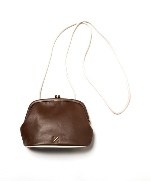 R/b nestle to BEAURE(アールビー)の「Rb 2tone 横長ガマ口 Wallet Shoulder(ショルダーバッグ・レディース・ブラウン/アイボリー/ブラック/ベージュ・FREE)」の21枚目の写真