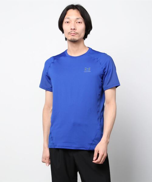 UNDER ARMOUR（アンダーアーマー）の「UAヒートギアアーマー フィッティド ショートスリーブ Tシャツ ノベルティ（トレーニング/メンズ）（Tシャツ/カットソー・メンズ・ライトグレー/ブルー/ブラック・3XL/XL/L/S/M/XXL）」の3枚目の写真