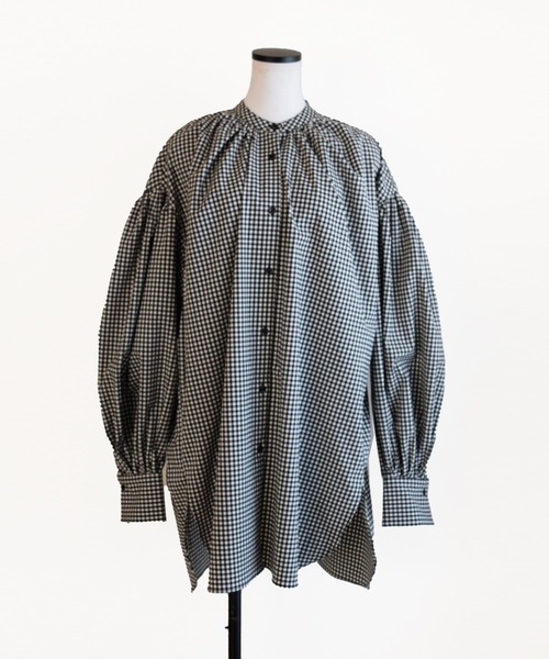 Marient（マリエント）の「ギャザーギンガムBL（シャツ/ブラウス・レディース・チェック・FREE）」の16枚目の写真