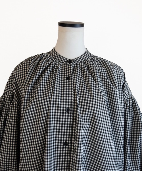 Marient（マリエント）の「ギャザーギンガムBL（シャツ/ブラウス・レディース・チェック・FREE）」の20枚目の写真