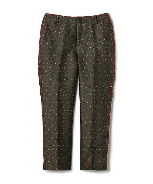 49AV.junko shimada（フォーティーナインアベニュージュンコシマダ）の「鳥モチーフグラフィック柄パンツ（その他パンツ・レディース・ボルドー/カーキ・M/L）」の2枚目の写真