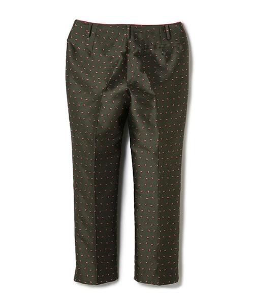 49AV.junko shimada（フォーティーナインアベニュージュンコシマダ）の「鳥モチーフグラフィック柄パンツ（その他パンツ・レディース・ボルドー/カーキ・M/L）」の4枚目の写真