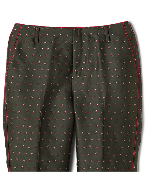 49AV.junko shimada（フォーティーナインアベニュージュンコシマダ）の「鳥モチーフグラフィック柄パンツ（その他パンツ・レディース・ボルドー/カーキ・M/L）」の13枚目の写真