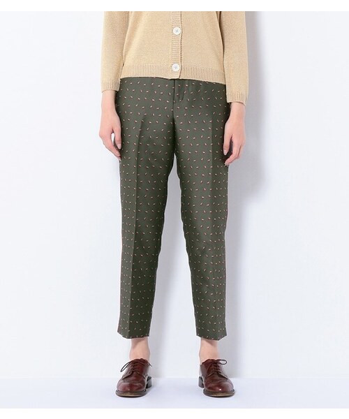 49AV.junko shimada（フォーティーナインアベニュージュンコシマダ）の「鳥モチーフグラフィック柄パンツ（その他パンツ・レディース・ボルドー/カーキ・M/L）」の8枚目の写真