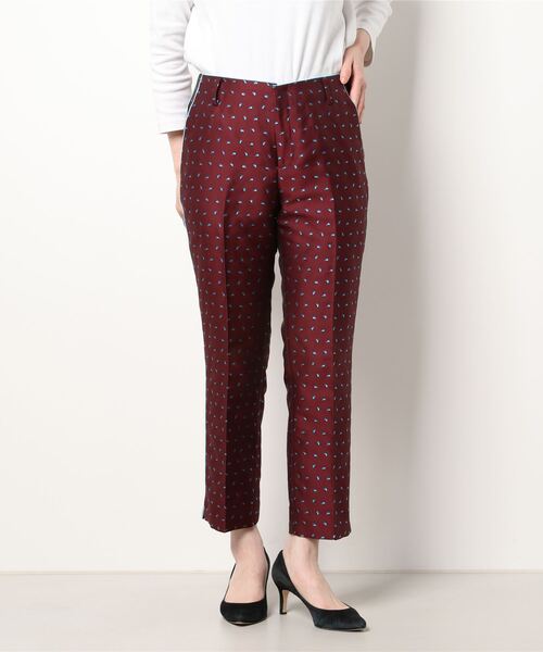 49AV.junko shimada（フォーティーナインアベニュージュンコシマダ）の「鳥モチーフグラフィック柄パンツ（その他パンツ・レディース・ボルドー/カーキ・M/L）」の14枚目の写真