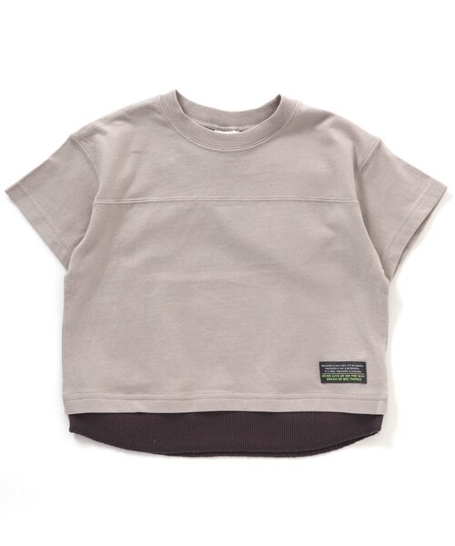 BREEZE（ブリーズ）の「レイヤードバックロゴＴシャツ（Tシャツ/カットソー・キッズ・ネイビー/ピンク/ライトグレー・100/120/110/140/90/130/150）」の4枚目の写真