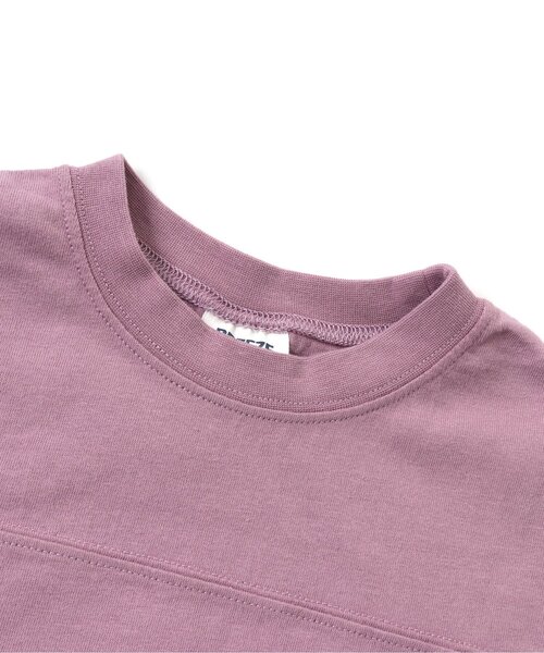 BREEZE（ブリーズ）の「レイヤードバックロゴＴシャツ（Tシャツ/カットソー・キッズ・ネイビー/ピンク/ライトグレー・100/120/110/140/90/130/150）」の7枚目の写真
