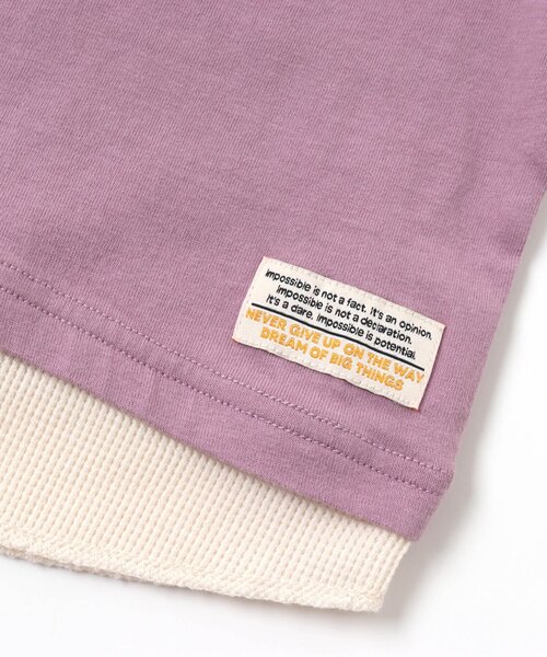 BREEZE（ブリーズ）の「レイヤードバックロゴＴシャツ（Tシャツ/カットソー・キッズ・ネイビー/ピンク/ライトグレー・100/120/110/140/90/130/150）」の11枚目の写真