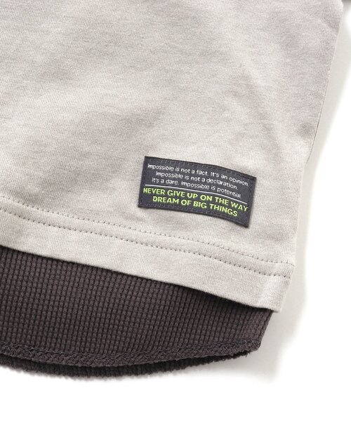 BREEZE（ブリーズ）の「レイヤードバックロゴＴシャツ（Tシャツ/カットソー・キッズ・ネイビー/ピンク/ライトグレー・100/120/110/140/90/130/150）」の12枚目の写真