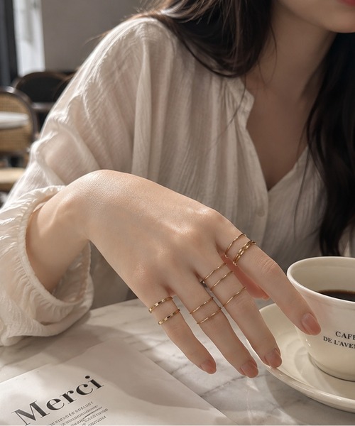 NOLITA LABORATORY(ノリータラボラトリー)の「【 NOLITA / ノリータ 】 10個組 華奢リングセット(リング・レディース・ゴールド/シルバー・FREE)」の2枚目の写真