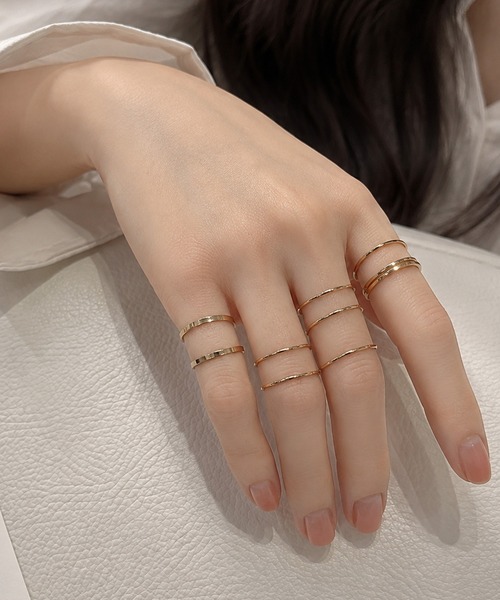 NOLITA LABORATORY(ノリータラボラトリー)の「【 NOLITA / ノリータ 】 10個組 華奢リングセット(リング・レディース・ゴールド/シルバー・FREE)」の4枚目の写真