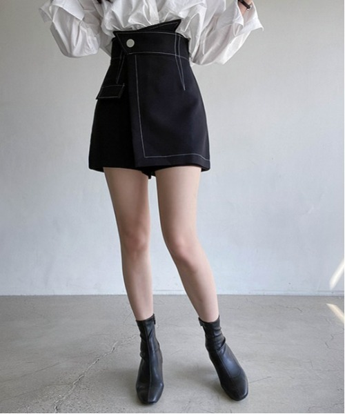 SONA（ソナ）の「SONYUNARA ステッチハイウエストスカパン（スカート・レディース・ブラック・MEDIUM/SMALL）」の11枚目の写真