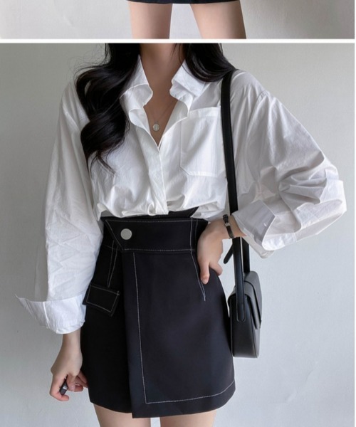 SONA（ソナ）の「SONYUNARA ステッチハイウエストスカパン（スカート・レディース・ブラック・MEDIUM/SMALL）」の17枚目の写真