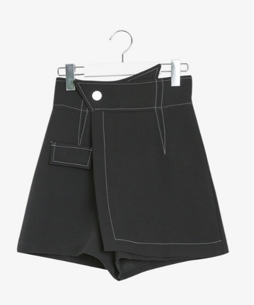 SONA（ソナ）の「SONYUNARA ステッチハイウエストスカパン（スカート・レディース・ブラック・MEDIUM/SMALL）」の5枚目の写真
