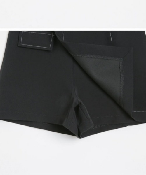 SONA（ソナ）の「SONYUNARA ステッチハイウエストスカパン（スカート・レディース・ブラック・MEDIUM/SMALL）」の8枚目の写真