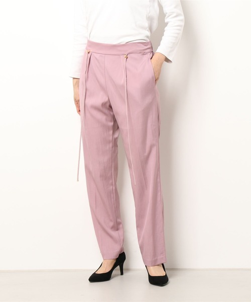 kaene（カエン）の「ウエストデザインクロップドパンツ（gold））/ daily collection（スラックス・レディース・ホワイト/ブラウン/ピンク・1/2/3）」の15枚目の写真