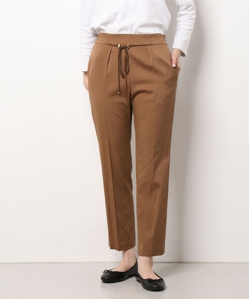 kaene（カエン）の「ウエストデザインクロップドパンツ（gold））/ daily collection（スラックス・レディース・ホワイト/ブラウン/ピンク・1/2/3）」の16枚目の写真