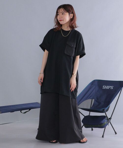 SHIPS(シップス)の「*【SHIPS別注】Coleman:〈吸水速乾/UVカット〉ポケットチュニック◆(Tシャツ/カットソー・レディース・オフホワイト/ブラック/ベージュ・ONE SIZE)」の22枚目の写真
