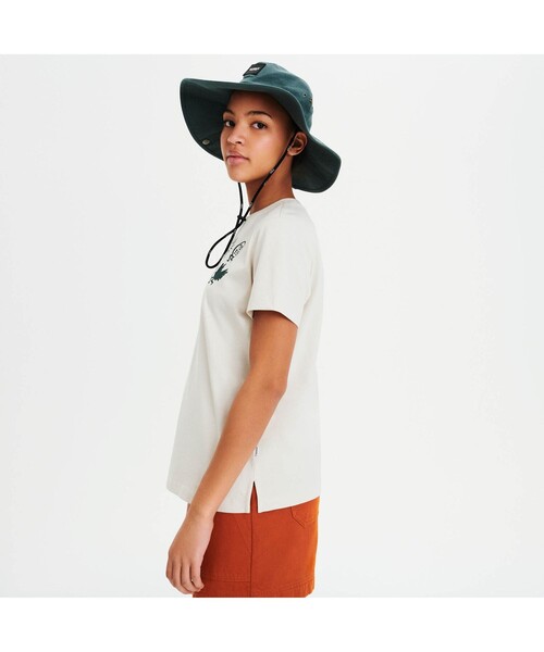 AIGLE(エーグル)の「吸水速乾 グラフィック半袖Tシャツ(AIGLE STORY)(Tシャツ/カットソー・レディース・エメラルド/アイボリー/ピンク/イエロー・S/M/L)」の10枚目の写真