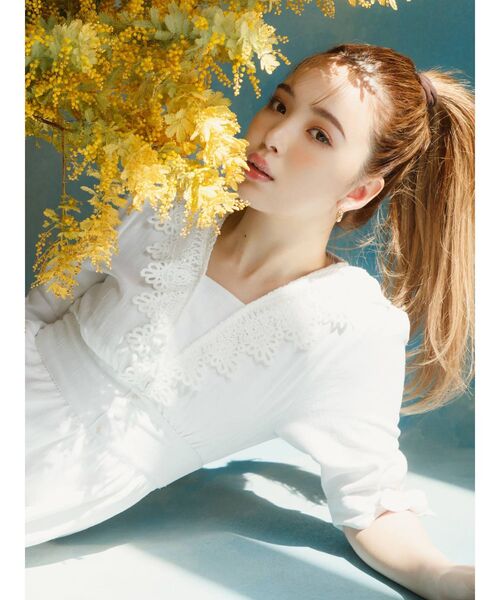 CALNAMUR(カルナムール)の「レースドッキングロングワンピース(ワンピース・レディース・ホワイト/その他・MEDIUM/SMALL)」の7枚目の写真