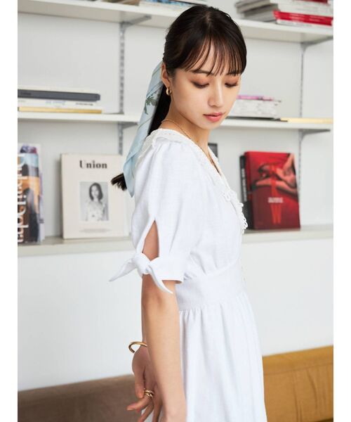 CALNAMUR(カルナムール)の「レースドッキングロングワンピース(ワンピース・レディース・ホワイト/その他・MEDIUM/SMALL)」の12枚目の写真