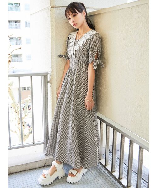 CALNAMUR(カルナムール)の「レースドッキングロングワンピース(ワンピース・レディース・ホワイト/その他・MEDIUM/SMALL)」の14枚目の写真