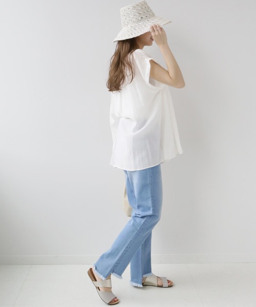 JOURNAL STANDARD relume(ジャーナルスタンダード レリューム)の「レーヨンコットンボイルステッチワークブラウス(シャツ/ブラウス・レディース・ホワイト/ブラック/ブルー・FREE)」の16枚目の写真