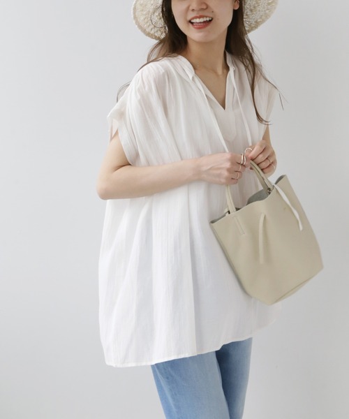 JOURNAL STANDARD relume(ジャーナルスタンダード レリューム)の「レーヨンコットンボイルステッチワークブラウス(シャツ/ブラウス・レディース・ホワイト/ブラック/ブルー・FREE)」の19枚目の写真