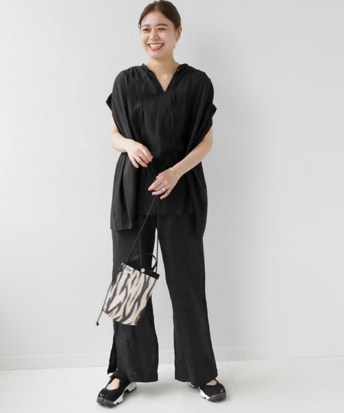 JOURNAL STANDARD relume(ジャーナルスタンダード レリューム)の「レーヨンコットンボイルステッチワークブラウス(シャツ/ブラウス・レディース・ホワイト/ブラック/ブルー・FREE)」の4枚目の写真