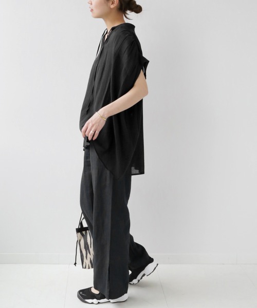 JOURNAL STANDARD relume(ジャーナルスタンダード レリューム)の「レーヨンコットンボイルステッチワークブラウス(シャツ/ブラウス・レディース・ホワイト/ブラック/ブルー・FREE)」の7枚目の写真