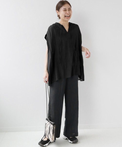 JOURNAL STANDARD relume(ジャーナルスタンダード レリューム)の「レーヨンコットンボイルステッチワークブラウス(シャツ/ブラウス・レディース・ホワイト/ブラック/ブルー・FREE)」の6枚目の写真