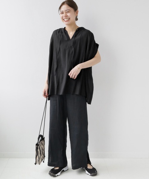 JOURNAL STANDARD relume(ジャーナルスタンダード レリューム)の「レーヨンコットンボイルステッチワークブラウス(シャツ/ブラウス・レディース・ホワイト/ブラック/ブルー・FREE)」の5枚目の写真