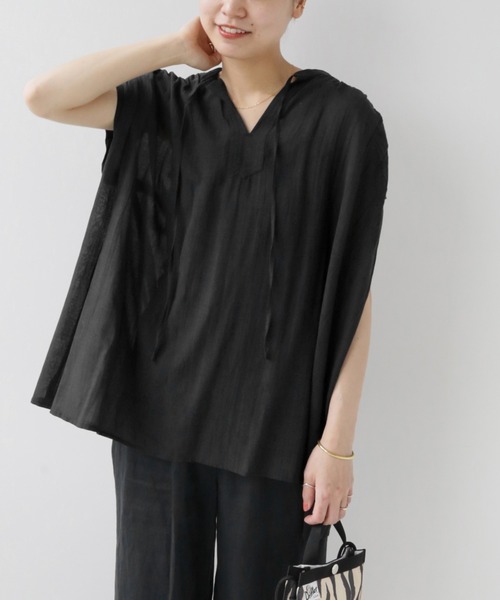 JOURNAL STANDARD relume(ジャーナルスタンダード レリューム)の「レーヨンコットンボイルステッチワークブラウス(シャツ/ブラウス・レディース・ホワイト/ブラック/ブルー・FREE)」の10枚目の写真