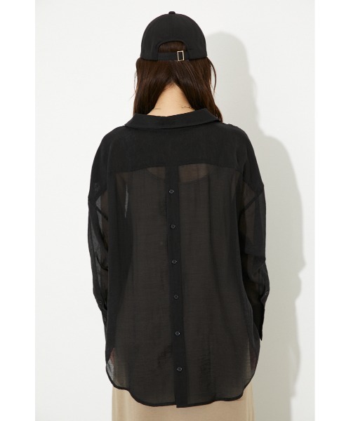 バックボタンシアーシャツ（シャツ/ブラウス）｜rienda