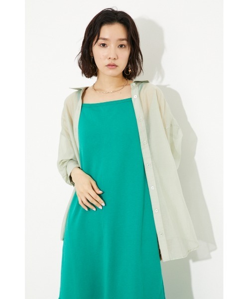 【未使用品】rienda シースルー　シアー　シャツ　ブラウス　アイボリー 未使用品】rienda シースルー シアー シャツ ブラウス アイボリー