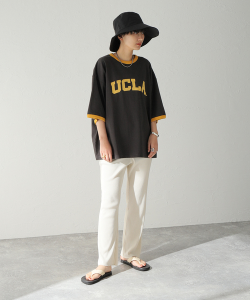JOURNAL STANDARD(ジャーナルスタンダード)の「【UCLA×JOURNAL STANDARD】別注 リンガーTシャツ(Tシャツ/カットソー・メンズ・ブラック系その他/ホワイト/アイボリー/イエロー・MEDIUM/LARGE)」の5枚目の写真