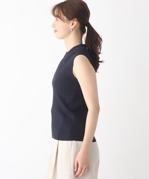 index（インデックス）の「◆エリ付きセットアップラメニット【WEB限定サイズ】（ニット/セーター・レディース・グリーン系その他5/ベージュ系9/ネイビー系5・36/38/40/42）」の5枚目の写真