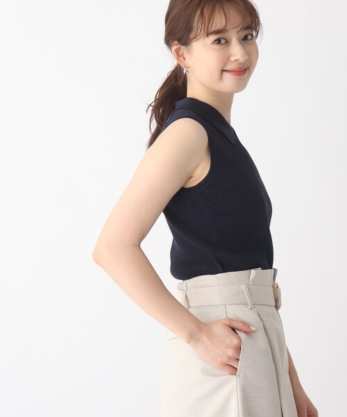 index（インデックス）の「◆エリ付きセットアップラメニット【WEB限定サイズ】（ニット/セーター・レディース・グリーン系その他5/ベージュ系9/ネイビー系5・36/38/40/42）」の15枚目の写真