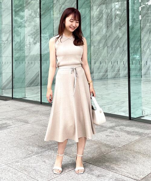 index（インデックス）の「◆エリ付きセットアップラメニット【WEB限定サイズ】（ニット/セーター・レディース・グリーン系その他5/ベージュ系9/ネイビー系5・36/38/40/42）」の19枚目の写真