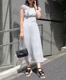 INGNI（イング）の「ドット柄シフォンワンピース（ワンピース）」