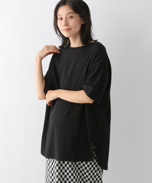 LEPSIM(レプシィム)の「マタニティ/ベーシック半袖Tシャツ 298731(マタニティウェア/グッズ・レディース・グレイッシュベージュ/ブラック/オフホワイト・FREE)」の3枚目の写真