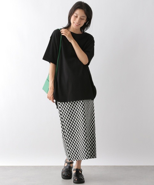 LEPSIM(レプシィム)の「マタニティ/ベーシック半袖Tシャツ 298731(マタニティウェア/グッズ・レディース・グレイッシュベージュ/ブラック/オフホワイト・FREE)」の6枚目の写真