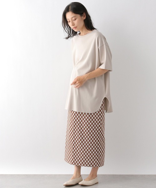 LEPSIM(レプシィム)の「マタニティ/ベーシック半袖Tシャツ 298731(マタニティウェア/グッズ・レディース・グレイッシュベージュ/ブラック/オフホワイト・FREE)」の7枚目の写真