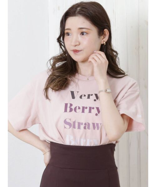 MERCURYDUO（マーキュリーデュオ）の「【サーティーワンアイスクリーム×MERCURYDUO】プリントカットソー（Tシャツ/カットソー・レディース・オフホワイト/ピンク/アイボリー/ミント・FREE）」の4枚目の写真