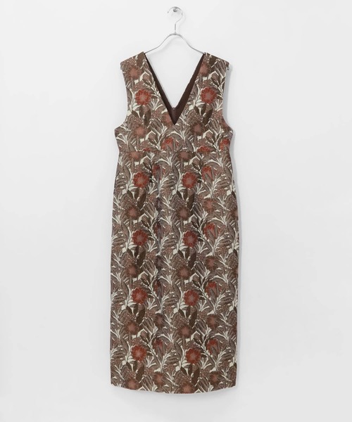 KBF(ケイビーエフ)の「ジャガードIラインワンピース(ワンピース・レディース・イエロー系その他/ブラウン系その他/ブルー系その他・ONE)」の2枚目の写真